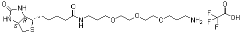 CAS 登录号：194920-43-9 (945462-84-0), [3aS-(3aalpha,4beta,6aalpha)]-N-[3-[2-[2-(3-氨基丙氧基)乙氧基]乙氧基]丙基]六氢-2-氧代-1H-噻吩并[3,4-d]咪唑-4-戊酰胺单(三氟乙酸)盐