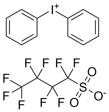 九氟丁烷-1-磺酸二苯基碘鎓分子结构 (CAS 194999-82-1)