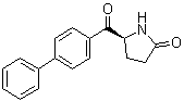 (S)-5-[(联苯-4-基)羰基]吡咯烷-2-酮分子结构 (CAS 195137-95-2)