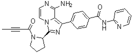 4-[8-氨基-3-[(2R)-1-(1-氧代-2-丁炔-1-基)-2-吡咯烷基]咪唑并[1,5-a]吡嗪-1-基]-N-2-吡啶基苯甲酰胺分子结构 (CAS 1952316-43-6)
