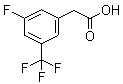 3-氟-5-(三氟甲基)苯乙酸分子结构 (CAS 195447-79-1)