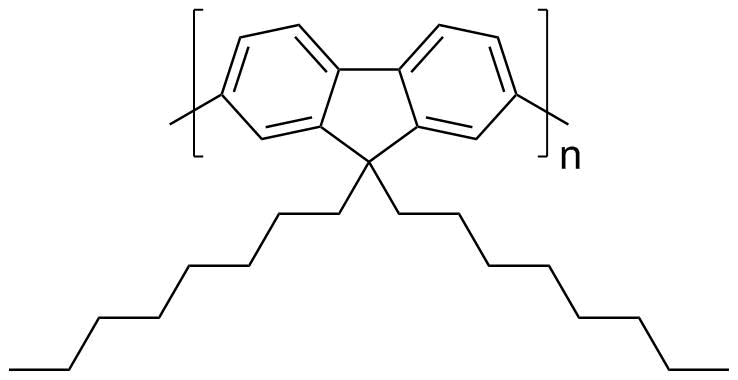 聚(9,9-二辛基-9H-芴-2,7-二基)分子结构 (CAS 195456-48-5)