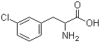 3-氯苯丙氨酸分子结构 (CAS 1956-15-6)