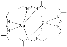 Bis(N,N-di-i-propylcarboximidamide)calcium(II) dimer molecular structure (CAS 1959584-78-1)