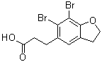 6,7-二溴-2,3-二氢-5-苯并呋喃丙酸分子结构 (CAS 196597-76-9)