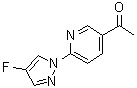 1-[6-(4-氟-1H-吡唑-1-基)-3-吡啶基]乙酮分子结构 (CAS 1980023-94-6)