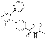 N-[[4-(5-甲基-3-苯基-4-异恶唑基)苯基]磺酰基]乙酰胺分子结构 (CAS 198471-06-6)
