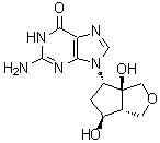 2-Amino-9-[(3aS,4S,6S,6aR)-hexahydro-3a,6-dihydroxy-1H-cyclopenta[c]furan-4-yl]-1,9-dihydro-6H-purin-6-one molecular structure (CAS 1984788-96-6)