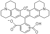 9-[2,4(2,5)-二羧基]苯基-2,3,6,7,12,13,16,17-八氢-1H,5H,11H,15H-呫吨[2,3,4-ij:5,6,7-i'j']二喹嗪-18-内鎓盐分子结构 (CAS 198978-94-8)