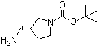 (R)-1-Boc-3-氨甲基吡咯烷分子结构 (CAS 199174-29-3)