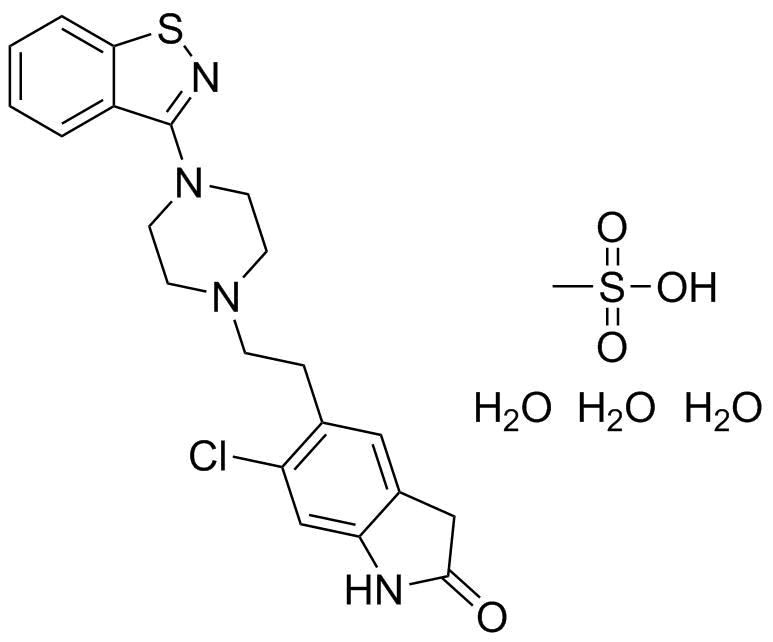 Ziprasidone mesilate molecular structure (CAS 199191-69-0)