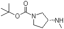 (R)-3-(甲基氨基)吡咯烷-1-甲酸叔丁酯分子结构 (CAS 199336-83-9)