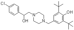4-[[3,5-Bis(1,1-dimethylethyl)-4-hydroxyphenyl]methyl]-alpha-(4-chlorophenyl)-1-piperazineethanol molecular structure (CAS 199467-52-2)