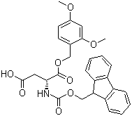 N-芴甲氧羰基-D-天冬氨酸 1-(2,4-二甲氧基苄基)酯分子结构 (CAS 200335-63-3)