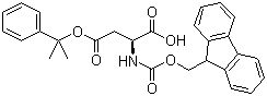 Fmoc-天冬氨酸 4-(2-苯基异丙基)酯分子结构 (CAS 200336-86-3)