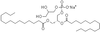 1,2-二肉豆蔻酰基-sn-甘油基-3-磷酰-(1'-外消旋-甘油) 钠盐分子结构 (CAS 200880-40-6)