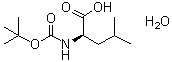 N-[叔丁氧羰基]-D-亮氨酸一水合物分子结构 (CAS 200937-17-3)