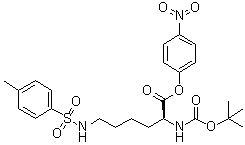 N2-[叔丁氧羰基]-N6-[(4-甲基苯基)磺酰基]-L-赖氨酸 4-硝基苯基酯分子结构 (CAS 200943-66-4)