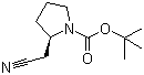 (R)-2-(氰基甲基)吡咯烷-1-甲酸叔丁酯分子结构 (CAS 201039-13-6)
