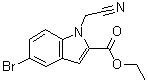 Ethyl 5-bromo-1-cyanomethylindole-2-carboxylate molecular structure (CAS 201809-30-5)
