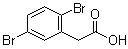 2,5-二溴苯乙酸分子结构 (CAS 203314-28-7)