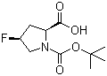 N-BOC-cis-4-fluoro-L-proline molecular structure (CAS 203866-13-1)