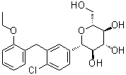 (1S)-1,5-脱水-1-C-[4-氯-3-[(2-乙氧基苯基)甲基]苯基]-D-山梨糖醇分子结构 (CAS 2040305-05-1)