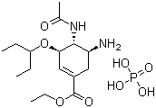 Oseltamivir phosphate molecular structure (CAS 204255-11-8)