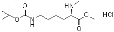 N6-[叔丁氧羰基]-N2-甲基-L-赖氨酸甲酯盐酸盐分子结构 (CAS 2044710-91-8)