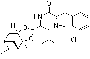(alphaS)-alpha-氨基-N-[(1R)-1-[(3aS,4S,6S,7aR)-六氢-3a,5,5-三甲基-4,6-甲桥-1,3,2-苯并二氧硼烷-2-基]-3-甲基丁基]苯丙酰胺盐酸盐分子结构 (CAS 205393-21-1)