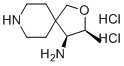 (3S,4S)-3-甲基-2-氧杂-8-氮杂螺[4.5]癸烷-4-胺二盐酸盐分子结构 (CAS 2055761-19-6)
