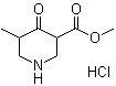 5-甲基-4-氧代-3-哌啶羧酸甲酯盐酸盐分子结构 (CAS 205692-64-4)