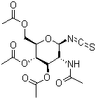 2-Acetamido-3,4,6-tri-O-acetyl-2-deoxy-beta-D-glucopyranosyl isothiocyanate molecular structure (CAS 20590-45-8)
