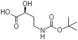 (2S)-4-叔丁氧羰基氨基-2-羟基丁酸分子结构 (CAS 207305-60-0)