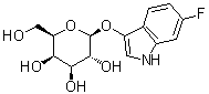 6-Fluoro-1H-indol-3-yl beta-D-galactopyranoside molecular structure (CAS 207727-11-5)