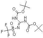 N,N'-二叔丁氧羰基-N''-三氟甲基磺酰基胍分子结构 (CAS 207857-15-6)