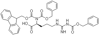 N-芴甲氧羰基-N,N'-二苄氧羰基-L-精氨酸分子结构 (CAS 207857-35-0)