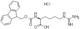 N6-(氨基亚胺甲基)-N2-[芴甲氧羰基]-L-赖氨酸单盐酸盐分子结构 (CAS 208174-14-5)
