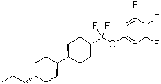 5-[二氟[(反式,反式)-4'-丙基[1,1'-联环己烷]-4-基]甲氧基]-1,2,3-三氟苯分子结构 (CAS 208338-50-5)