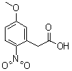 5-甲氧基-2-硝基苯乙酸分子结构 (CAS 20876-29-3)