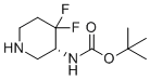 叔-丁基N-[(3R)-4,4-二氟哌啶-3-基]氨基甲酸酯分子结构 (CAS 2089321-22-0)