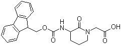 3-[[(9H-Fluoren-9-ylmethoxy)carbonyl]amino]-2-oxo-1-piperidineacetic acid molecular structure (CAS 209163-25-7)