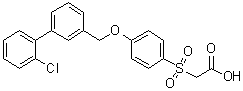 2-[[4-[(2'-氯[1,1'-联苯]-3-基)甲氧基]苯基]磺酰基]乙酸分子结构 (CAS 2102196-57-4)