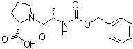 N-苄氧羰基-L-丙氨酰-L-脯氨酸分子结构 (CAS 21027-01-0)