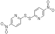 2,2'-Bis(5-nitropyridyl) disulfide molecular structure (CAS 2127-10-8)