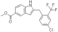 2-[[4-氯-2-(三氟甲基)苯基]甲基]-1H-吲哚-5-羧酸甲酯分子结构 (CAS 2132949-19-8)