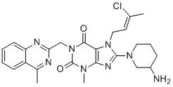 CAS # 2138805-26-0, Linagliptine Chloro Impurity, 8-(3-Aminopiperidin-1-yl)-7-(3-chlorobut-2-en-1-yl)-3-methyl-1-((4-methylquinazolin-2-yl)methyl)-3,7-dihydro-1H-purine-2,6-dione