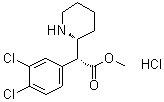 (alphaR,2R)-rel-alpha-(3,4-Dichlorophenyl)-2-piperidineacetic acid methyl ester hydrochloride molecular structure (CAS 214149-42-5)