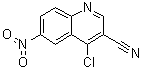 4-氯-6-硝基-3-喹啉甲腈分子结构 (CAS 214470-37-8)