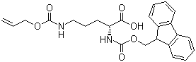 N-Fmoc-N'-allyloxycarbonyl-D-ornithine molecular structure (CAS 214750-74-0)